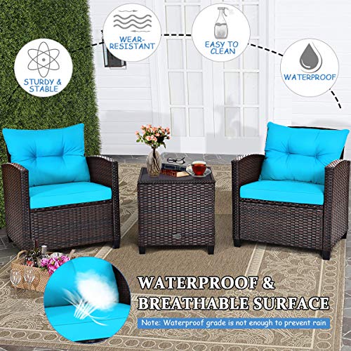 3 Pieces Patio Furniture Set (3 Count)