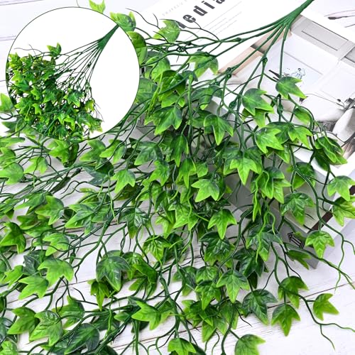 Artificial Hanging Ivy for Outdoors (Ivy / 4Pcs Plants)