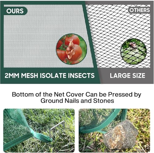2Pc Pop Up Mesh Plant Cover (Green / 2 pieces)