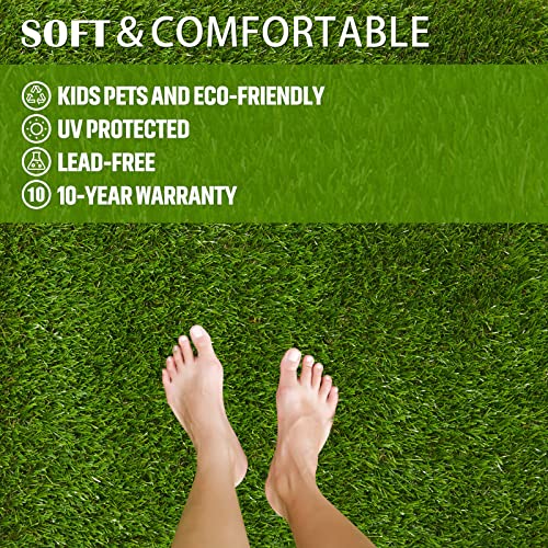 Artificial Grass Rug 9 FT x 37 FT Fake Faux Grass (37 Feet)