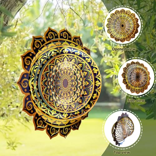 Wind Spinner Mandala Rich Gold‌ (12in / 009-0gold)