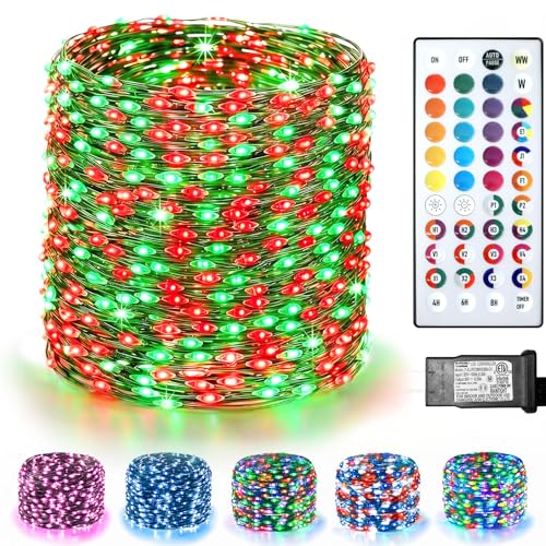 400 LED Christmas Fairy Lights (Green Wire / 400LED/131FT)
