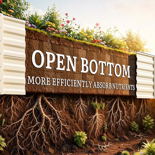 2pcs 8x4x2ft Large Raised Garden Bed Kit (Cream Yellow / 8x4x2ft 2pcs)