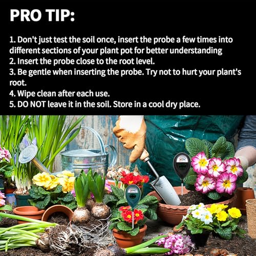 2 Pack Soil Moisture Meter for Plants (GREEN+BLACK)