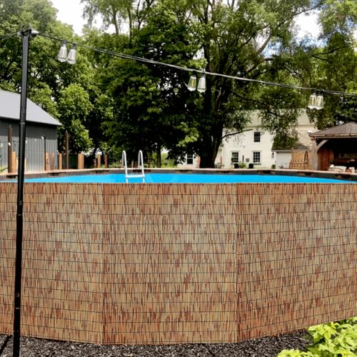Bamboo Reed Fencing (4 x 16 FT (2 Pcs) / Light Russet)