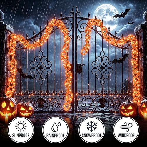 16.4 ft Halloween Chain Lights (Orange / 16FT)