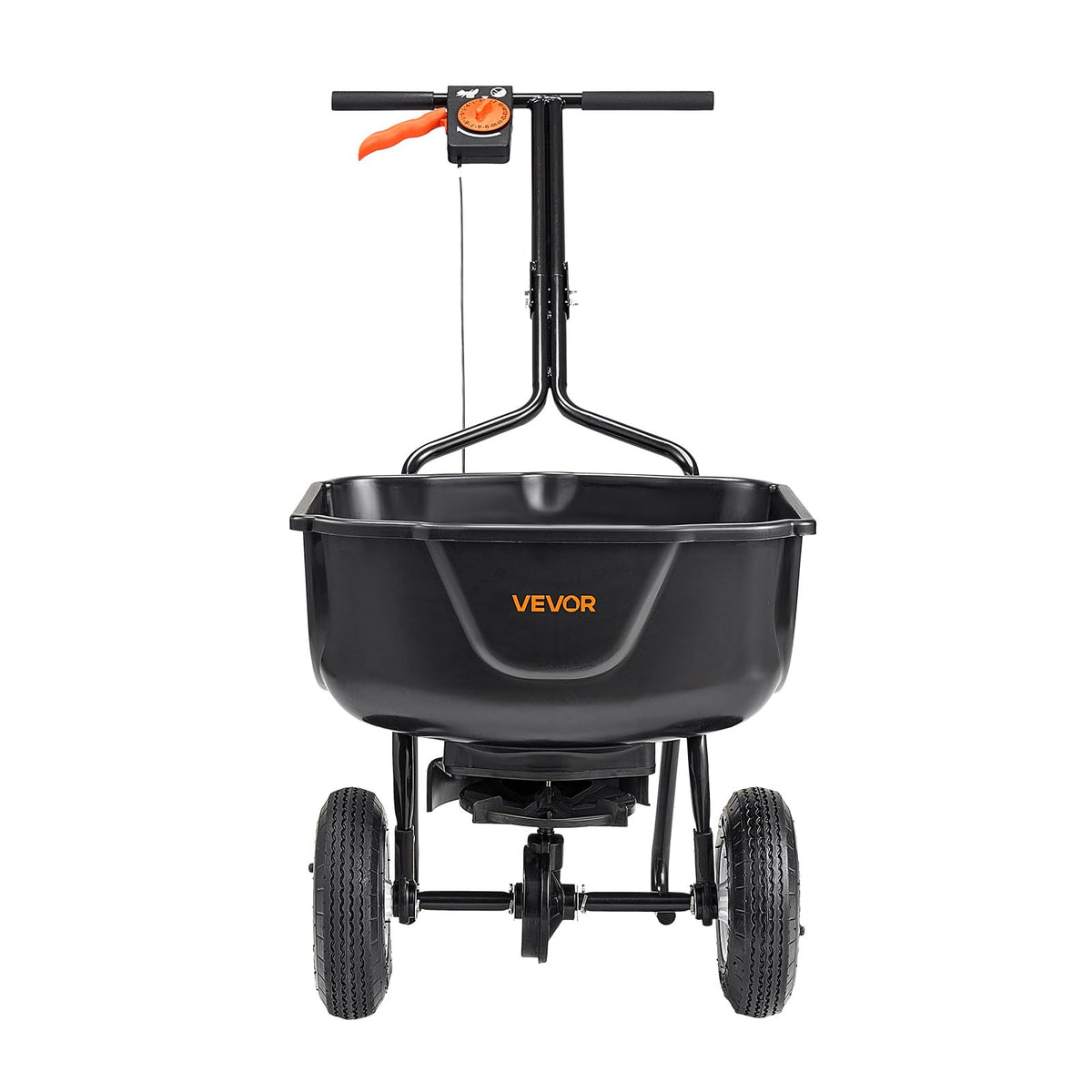Walk Behind Spreader 60 lbs Capacity Push Broadcast Spreader Black (60LB / Black)