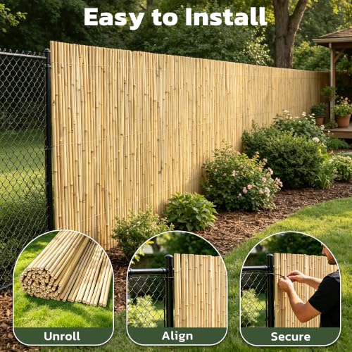 Natural Bamboo Fence (48 Sq Ft)