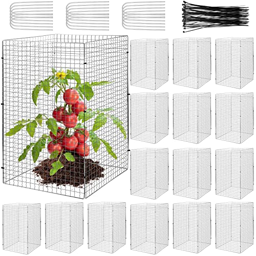 80 Pcs Chicken Wire Plant Protectors with Stakes for Garden