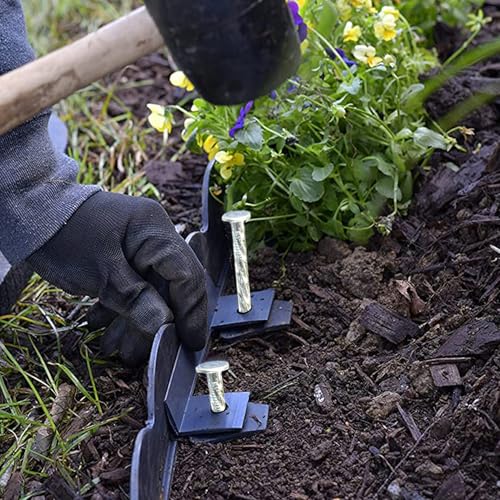 14 Inch Heavy Duty Spiral Galvanized Solid Metal Garden Stakes
