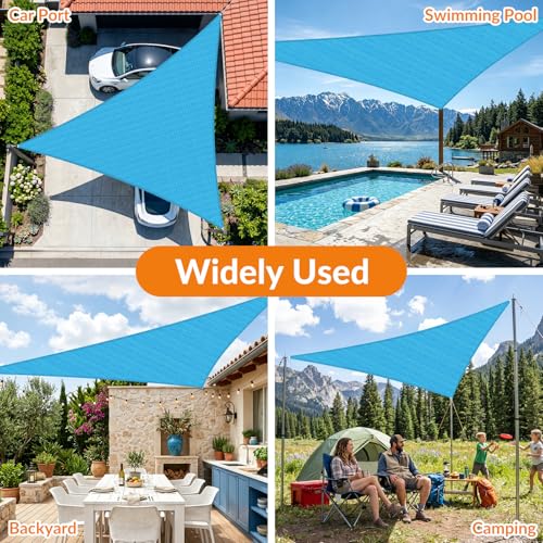 19'X26' Sun Shade Sail Turquoise Mixed Curved Square Customizable (Turquoise Mix / 19'X26' custom)