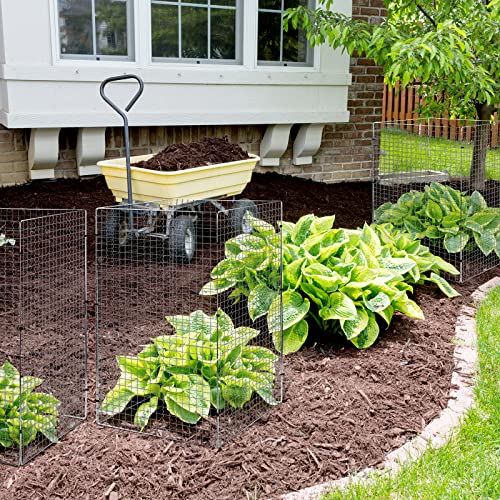 80 Pcs Chicken Wire Plant Protectors with Stakes for Garden