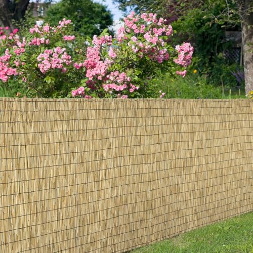 Natural 5FT X16.4FT Reed Fencing Roll Bamboo Privacy Fence Screen (5 X 16.4FT / Natural)