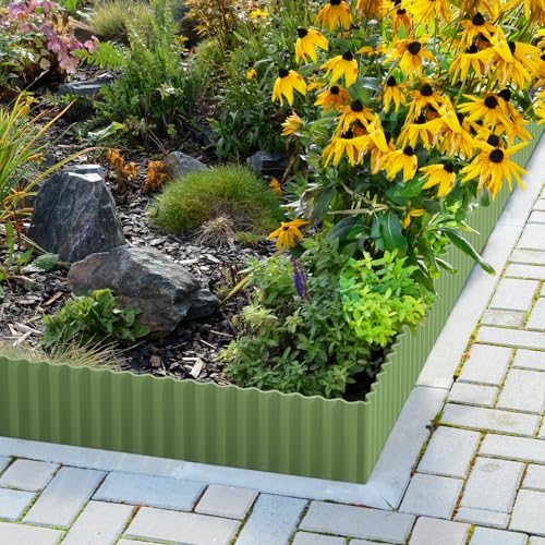 Corrugated Metal Garden Edging 8" x 20Ft (Mint Green)