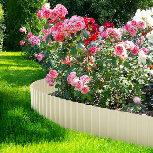 Corrugated Metal Garden Edging 6" x 20Ft (Cream yellow)