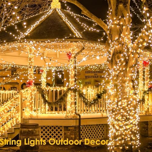 Solar Christmas Lights Outdoor (6 PACK / Warm White)