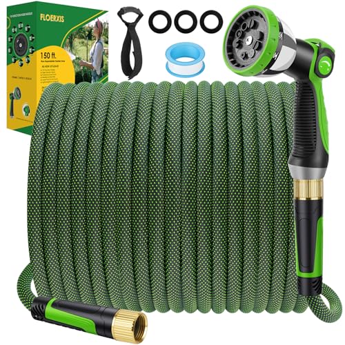 Non Expandable Garden Hose 150 FT (Green / 150ft)
