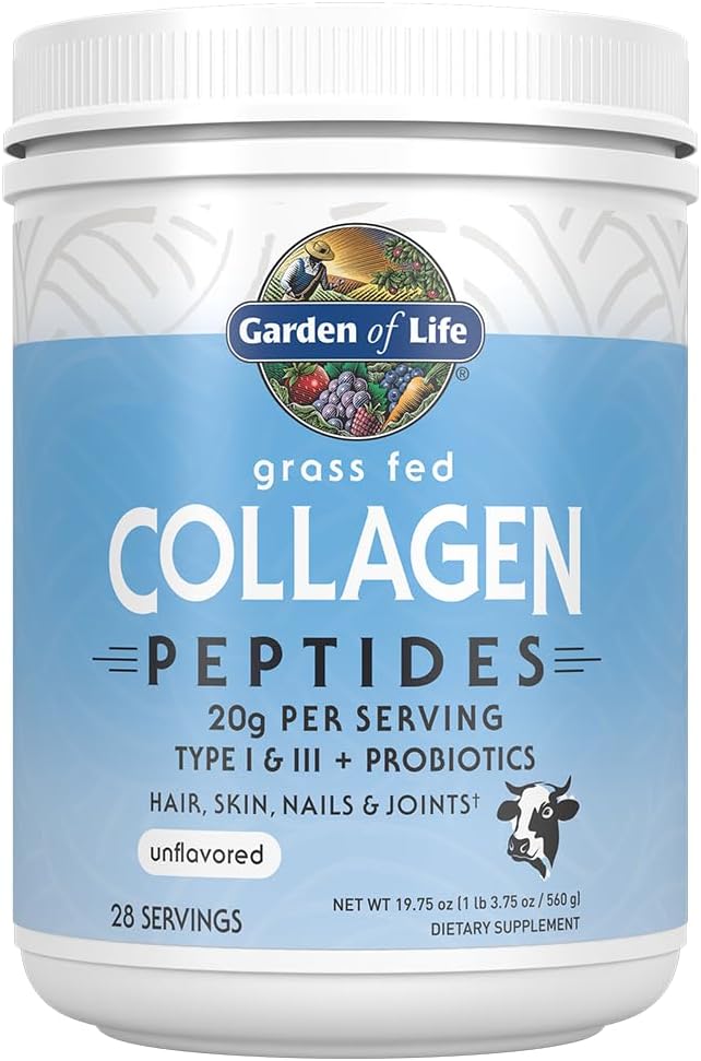 Garden of Life Holistic Wellness Bundle – Perfect Food Powder 30 Servings + Grass Fed Collagen Peptides 28 Servings + Vegan Vanilla Protein with BCAAs & Probiotics 20 Servings