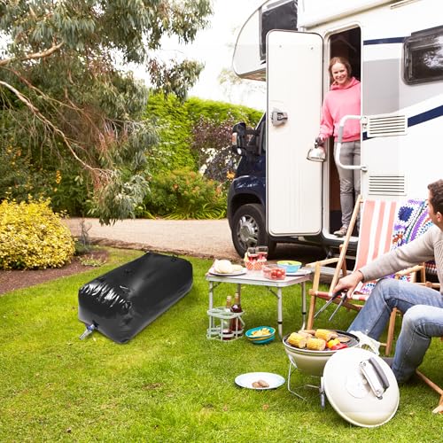 110L 29 Gal Water Storage Bladder Large Capacity Foldable (110 L/29 Gal / Black)