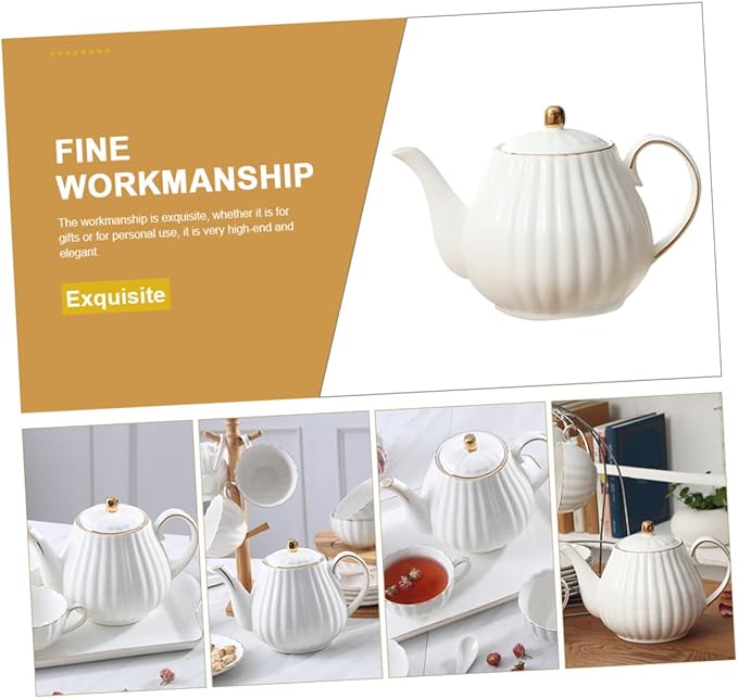 Coffee Pot Ornament Kits for Adults Glass Tea Kettles Glass Teapot Set Luxury Coffee Kettle Ceramic Tea Kettle Bone China Ceramic Teapot Tea Making Pot Ceramic Tea Pot Water Pot
