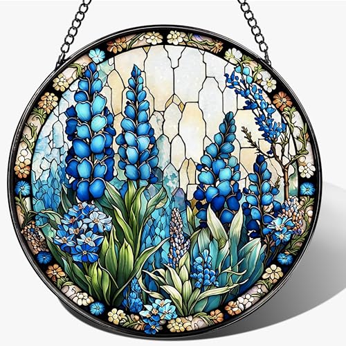 Stained Glass Window Hanging (Bluebonnet)