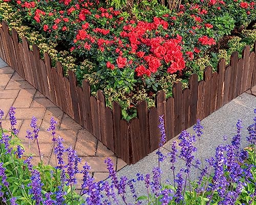 4 Pack Wood Garden Edging Fence (4 Count)