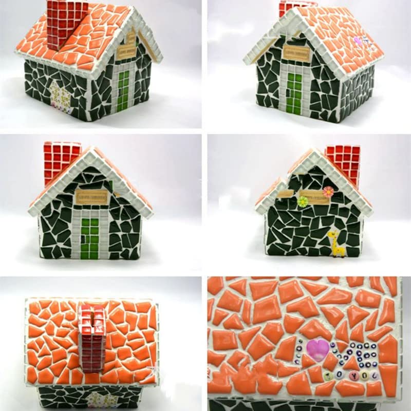 1.1LB Irregular Ceramics Mosaic Tiles (Tangerine)