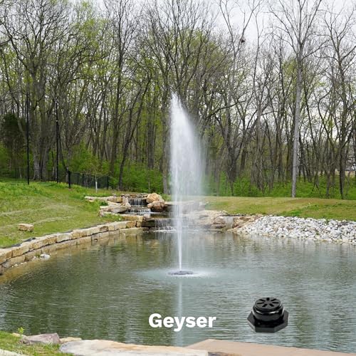 1.75 HP Floating Fountain & Aerator for Ponds and Lakes with 100 ft Cord (1.75 HP Pump-100' Cord / Color Changing Lights W/ Control Box)