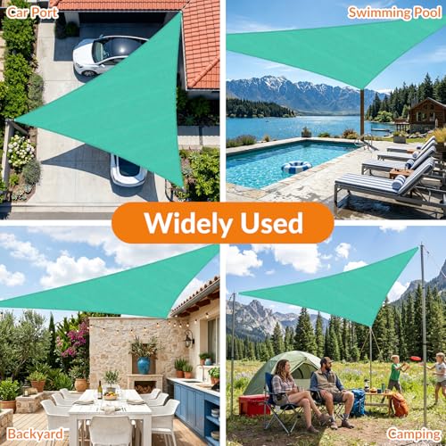 24'X27' Sun Shade Sail Turquoise Curved Square Customizable (Turquoise / 24'X27' custom)