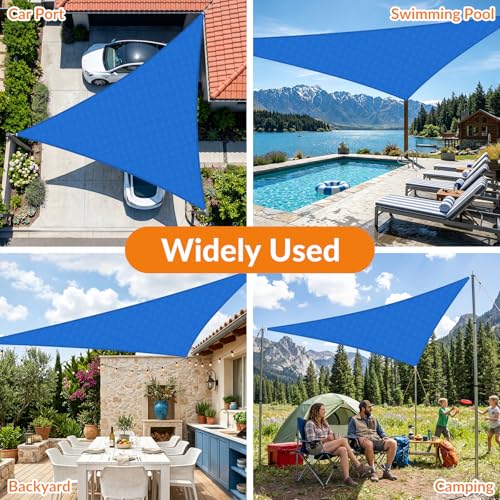 22'X31' Sun Shade Sail Blue Curved Square Customizable (Blue / 22'X31' custom)