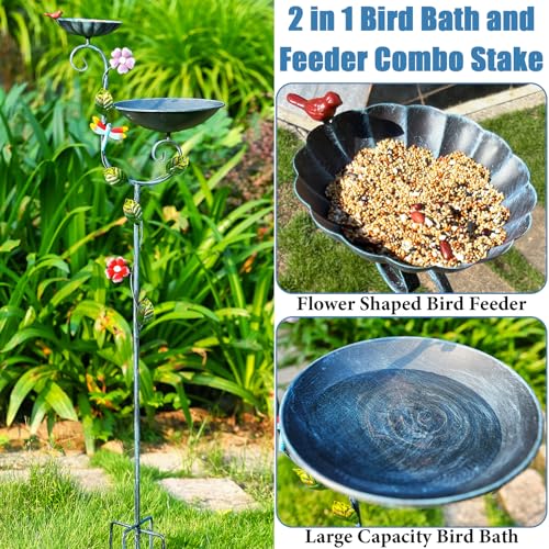 Free Standing Bird Baths for Outdoors (Dragonfly)