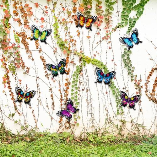 8 Pack Metal Butterfly Wall Decor (8PCS Butterfly)