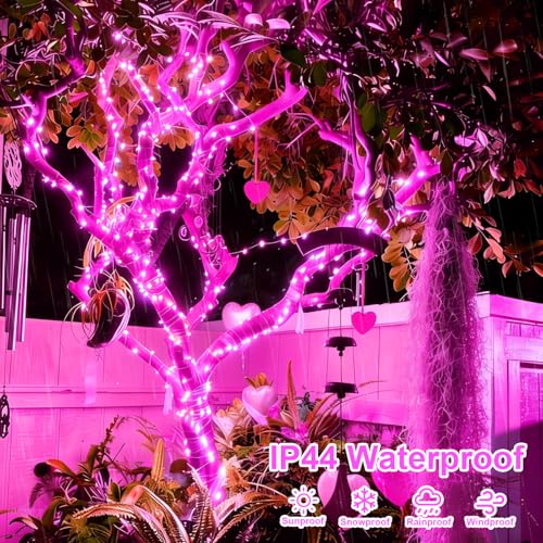 4 Pack Solar Fairy Lights (Pink / 4Pack*100LED)
