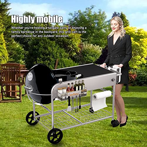 Grill Table for Weber 22" &18" Original Kettle (50" x 24.2" x 31.1" inches|30001)