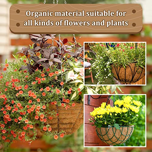 4 Pack 14 Inch Hanging Basket Coco Liners Replacement (4pcs / 14 Inch)
