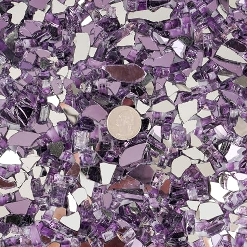 10 lbs High Luster Fire Pit Glass (1/2 inch / Purple)