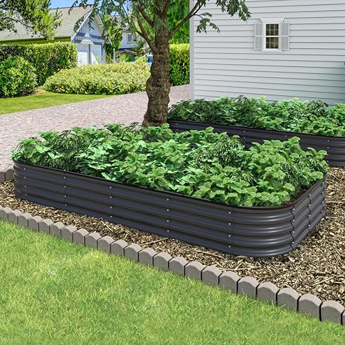 8x4x1FT Raised Garden Bed Outdoor (Gray / 8x4x1FT)