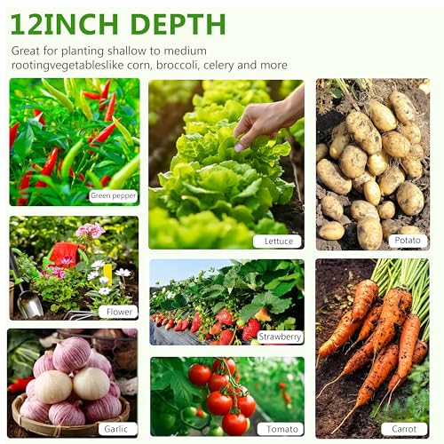 2PCS 7x3x1ft Galvanized Raised Garden Bed (7x3x1(2PCS) / Black)