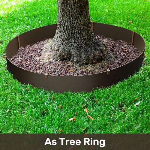78FT Landscape Edging Coil Kit 4 inch High for Flower Bed (Brown / 4in X 78FT)