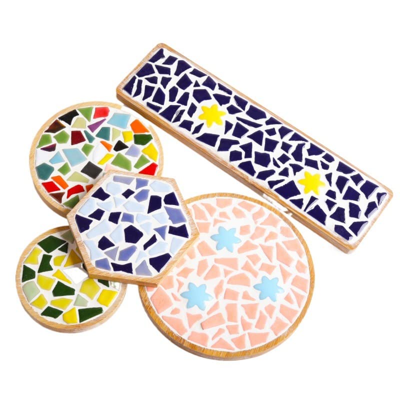 1.1LB Irregular Ceramics Mosaic Tiles (Tangerine)