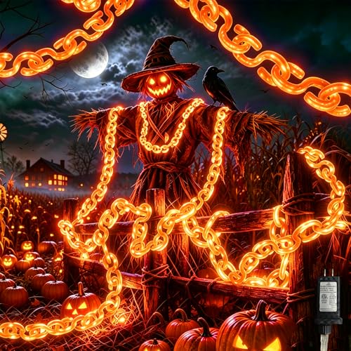 16.4 ft Halloween Chain Lights (Orange / 16FT)