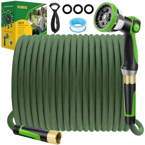 Non Expandable Garden Hose 100 FT (Green / 100ft)