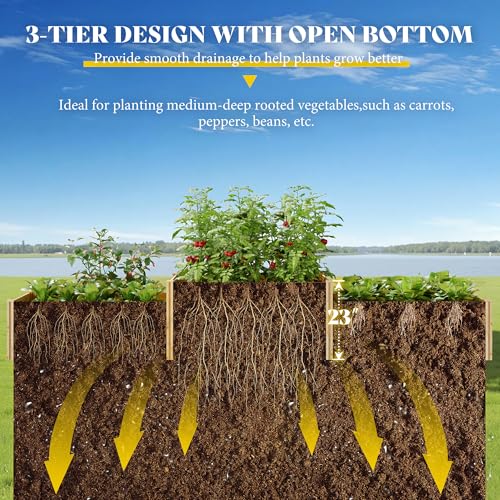 2 Tier Raised Garden Bed (11.84 x 4 x 1.97 FT)