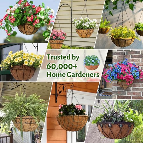 6 Pack 12 Inch Coconut Liners for Hanging Baskets Replacement (12inch)