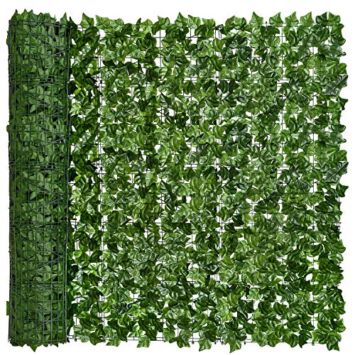 Artificial Faux Ivy Hedge Privacy Fence Wall Screen (64.53 Sq Ft)