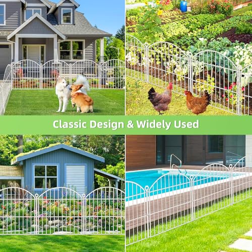 Decorative Garden Fence (White / 24 in(H))