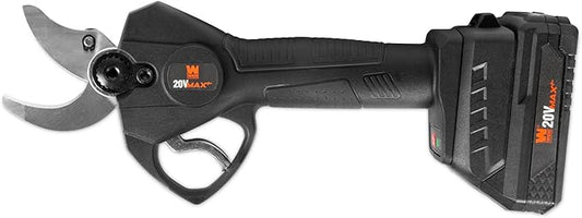WEN 20V Max Brushless Cordless 1-3/16-Inch Pruning Shears with 2.0Ah Battery and Charger (20731)