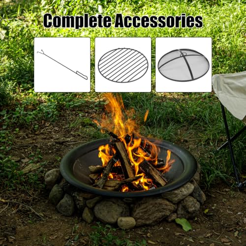 28 inch Steel Fire Pit Bowl for DIY or Replacement Existing Fire Pit (Smooth[28 inch])
