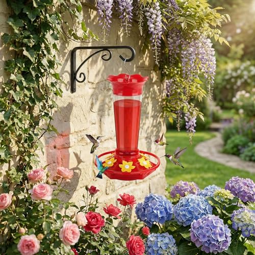 10oz Plastic Hummingbird Feeders for Outdoors (2 Count)