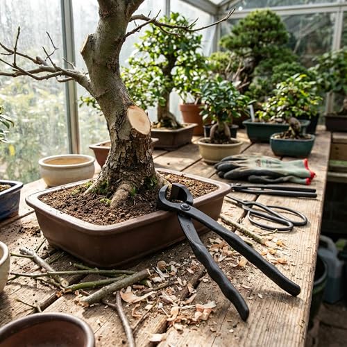 Hand Forged Bonsai Root Cutter 6.7in (Wave-grip)